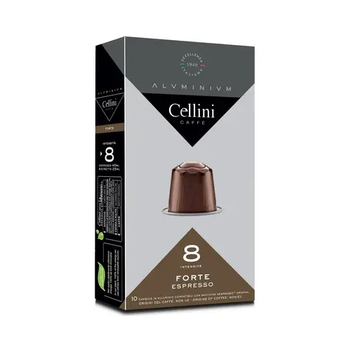 Кофе в капсулах для кофемашин Cellini Forte  nespresso 10шт аллюм