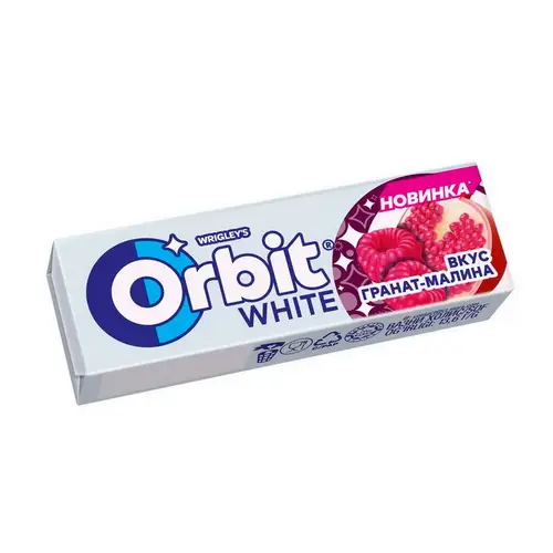 Жевательная резинка Orbit White без сахара вкус Малина-гранат 13,6г