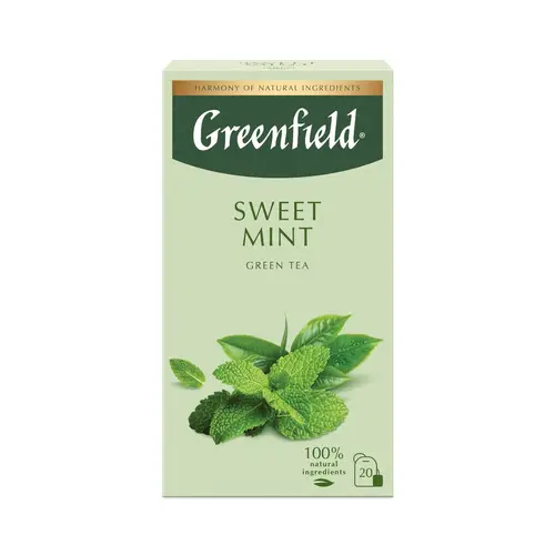 Чай зеленый Greenfield Sweet Mint с аром и листьями мяты 20*1,7г