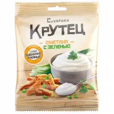 Сухарь «Крутец» со вкусом сметана с зеленью 80г