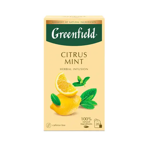 Чайный напиток Greenfield Citrus Mint с аром лимона 20*1,5г