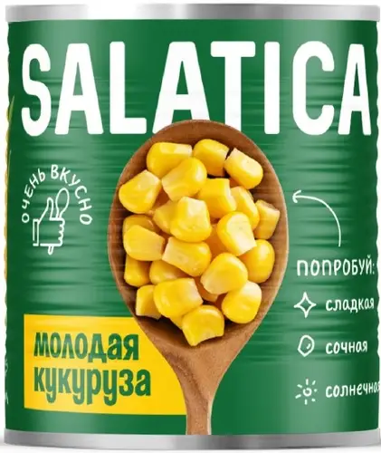 Консервы овощные Кукуруза сахарная Salatica в зернах в/с стер 425мл ж/б