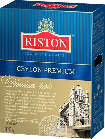 Чай черный Riston Ceylon Premium кр/лист вес 100г.