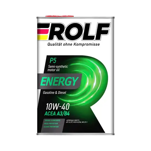 Моторные масла ROLF Energy SAE 10W-40 API SL/CF  4л  пластик