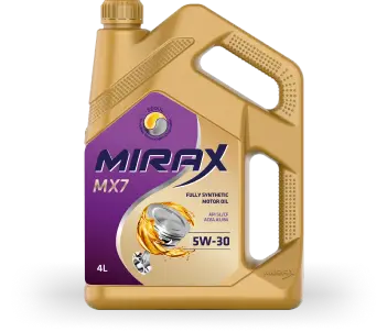 Масло моторное синтетическое Mirax MX7 SAE 5W30 API SL/CF, ACEA A3/B4,кан 4л