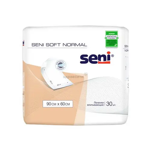 Seni soft Normal Пеленки  (впитывающие) 90х60 30 шт