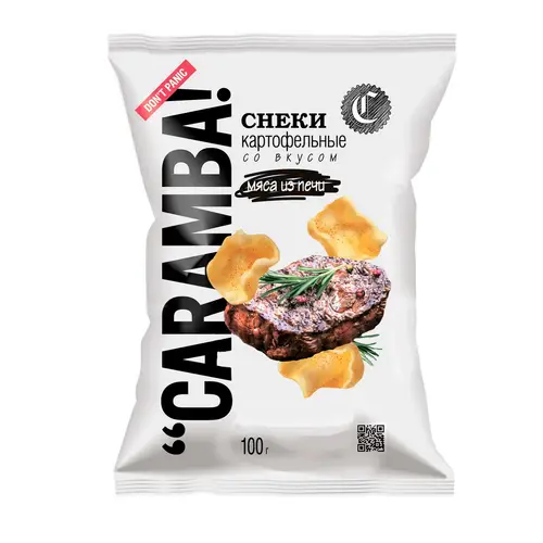 Снеки картофельные "Caramba",100 гр со вкусом мяса из печи