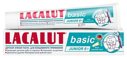 Зубная паста детская Lacalut basic junior 6+ 60г