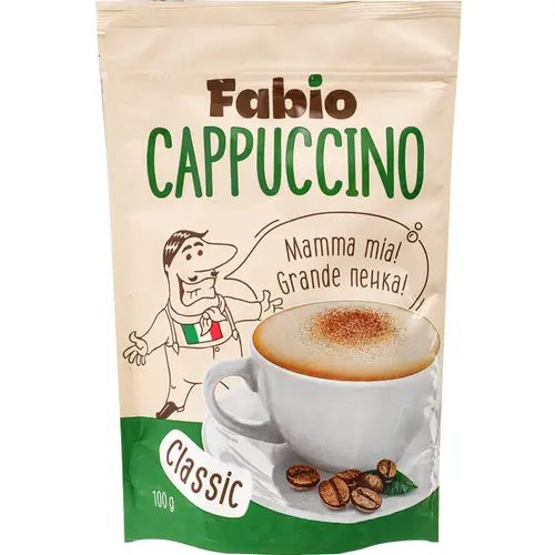 Кофейный напиток растворимый «Fabio» Cappuccino Сlassic, 100 г