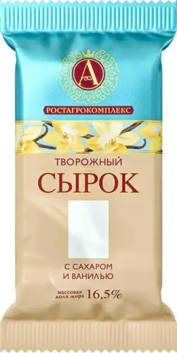 Сырок творожный А.Ростагрокомплекс с сахаром и ванилью 16,5%, 90г