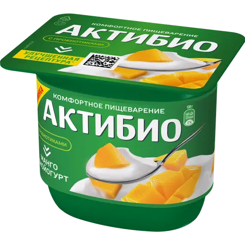 Биойогурт «АктиБио» манго, 3,0 %, 130 г 