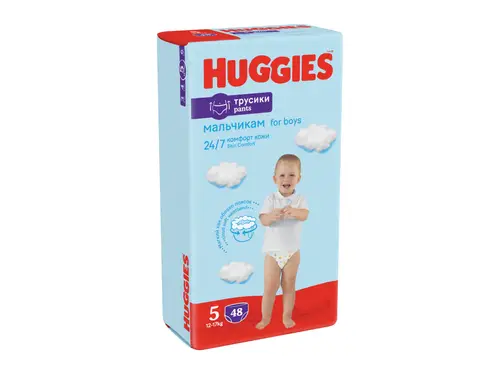 Подгузники-трусики Huggies 5 для мальчиков 12-17 кг 48 шт