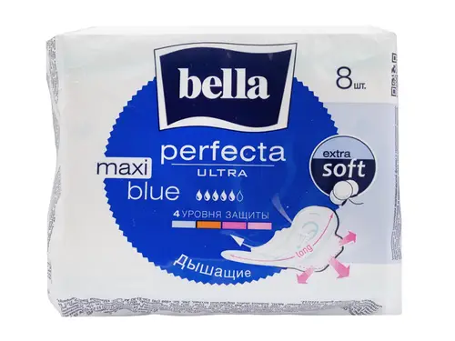 Прокладки Bella Perfecta Ultra Maxi Blue 5 капель 8 шт