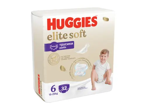 Подгузники-трусики Huggies Elite Soft 6 15-25 кг 32 шт