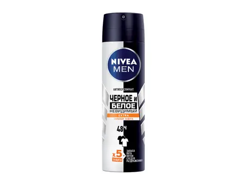 Антиперспирант Nivea Men Черное и белое Невидимый Extra 150 мл