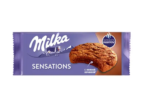 Печенье Milka Sensation c какао и кусочками молочного шоколада 156 гр