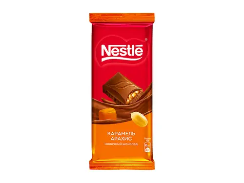 Шоколад Nestle молочный карамель/арахис 82 гр