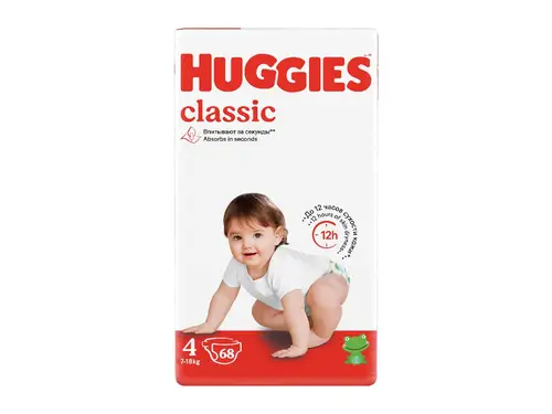 Подгузники Huggies Classic 4 7-18 кг 68 шт