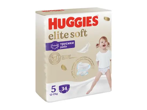 Подгузники-трусики Huggies Elite Soft 5 12-17 кг 34 шт