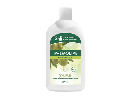 Жидкое мыло Palmolive Натурэль интенсивное увлажнение олива и увлажняющее молочко 650 мл