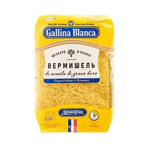 МАКАРОНЫ GALLINA BLANCA 400  ВЕРМИШЕЛЬ, ШК: 4640238870059