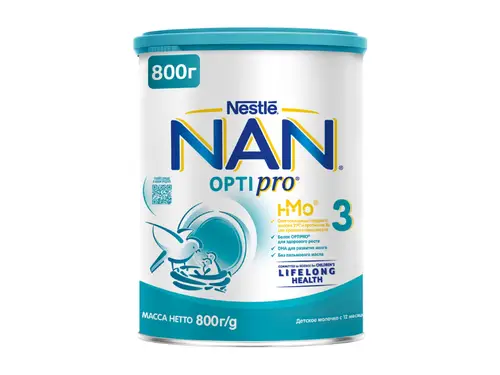 Смесь Nestle NAN Optipro 3 молочная с 12 месяцев 800 гр