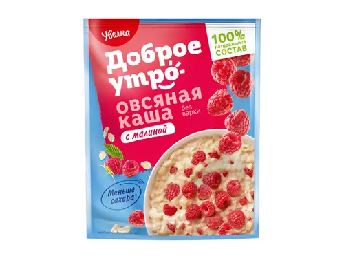 Каша Увелка Доброе утро овсяная с малиной 40 гр