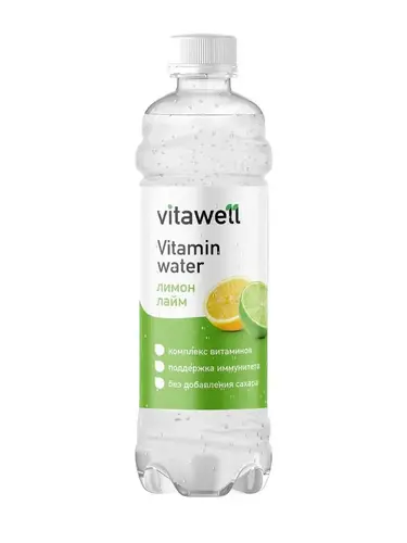 Напиток слабогазированный без сахара Витамин вотэ  (Vitamin water) со вкусом "ЛИМОН ЛАЙМ" , 500мл, 12 шт. (копия)