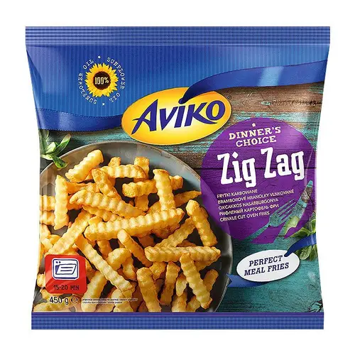 Картофель Aviko Zig Zag фри рифленый для духовой печи 450 г