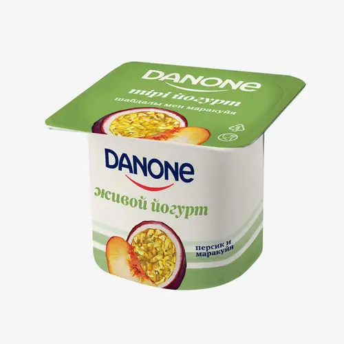 Йогурт Danone со Вкусом Персика и Маракуйя, 120 г