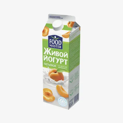 Йогурт питьевой Food master Абрикос 2% 900 мл