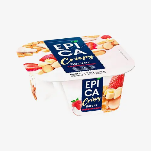 Йогурт Epica Crispy клубника-кокос 138 г