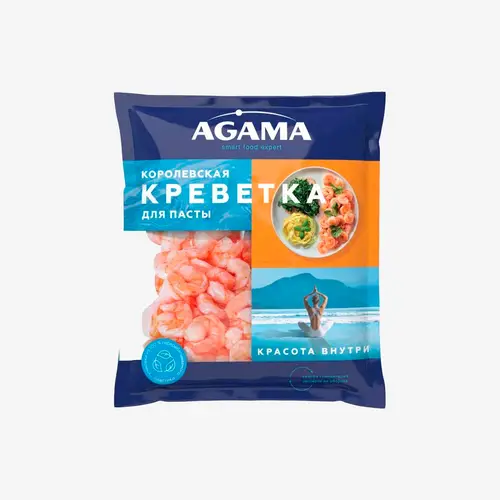 Королевская креветка AGAMA Smart Food №4 очищенные Для пасты 300г