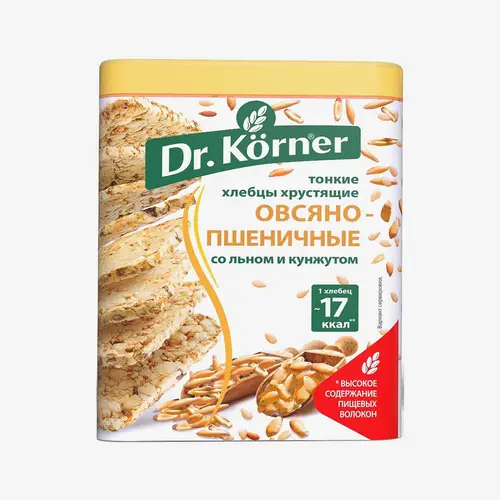 Хлебцы Dr.Korner тонкие хрустящие овсяно-пшенинчные со смесью 100 г