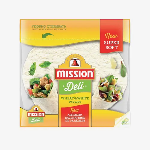 Лепешки Mission Wheat&White пшеничные со злаками 250 г