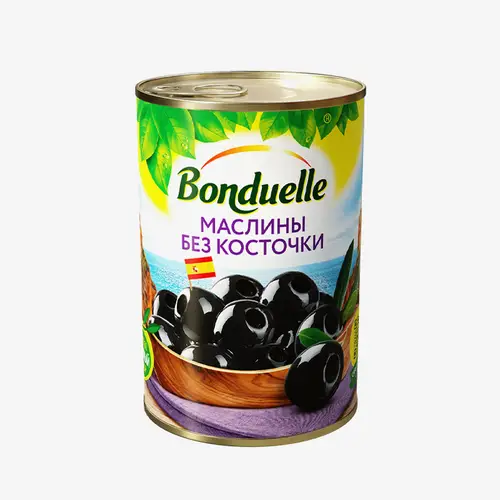 Маслины Bonduelle черные, без косточки 314 мл