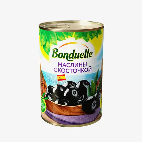 Маслины Bonduelle с косточкой 314 мл