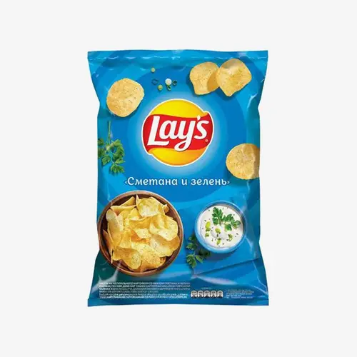 Чипсы Lays сметана и зелень, 140 г