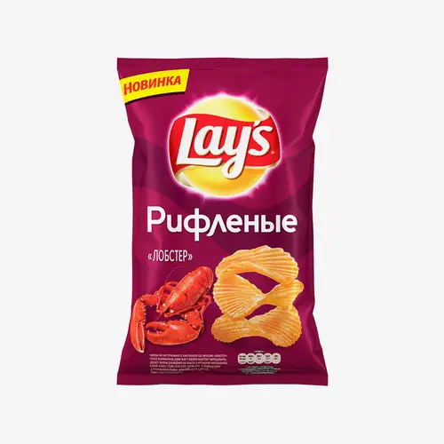 Чипсы Lays рифленые лобстер, 140 г