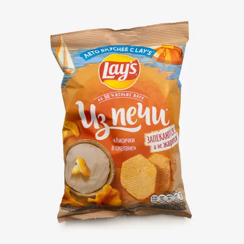 Чипсы Lays из печи лисички в сметане, 85 г