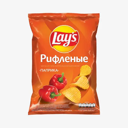 Чипсы Lays рифленые с паприкой, 225 г