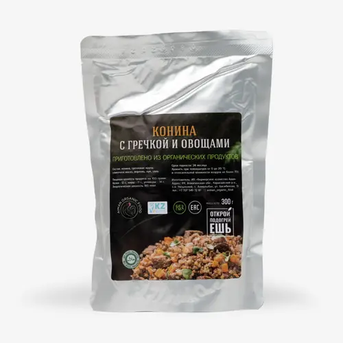 Готовое питание Aiman Organic Food Конина с гречкой и овощами 300 г