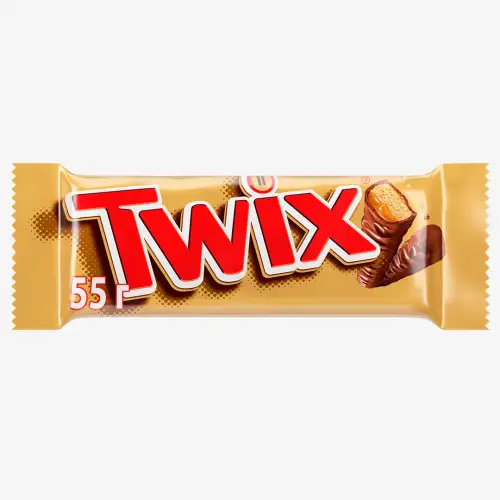 Батончик Twix с карамелью покрытое молочным шоколадом 55 г