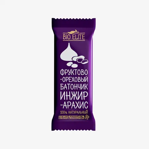 Батончик фруктово-ореховый Bio Elite Инжир-арахис 35 г