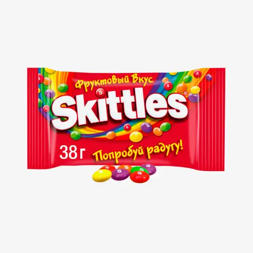 Конфеты жевательные в сахарной глазури Skittles Фрукты 38 г