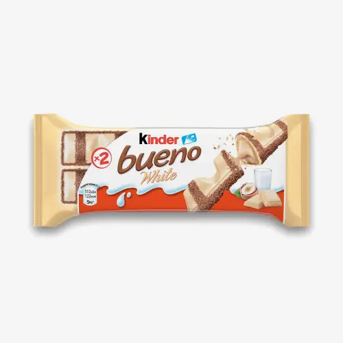 Вафельный батончик Kinder Bueno White, 39 г