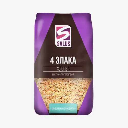 Хлопья Salus 4 злака 400 г