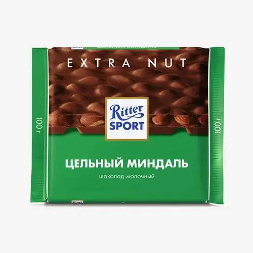 Шоколад Ritter Sport Extra Nut молочный с цельным миндалем 100 г