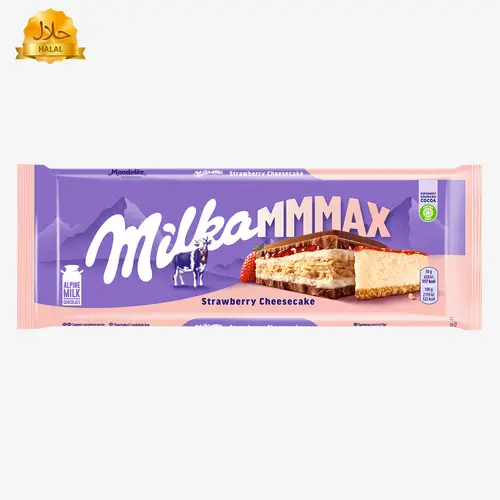 Шоколад Milka молочный со вкусом клубничного чизкейка и печенья 300 г