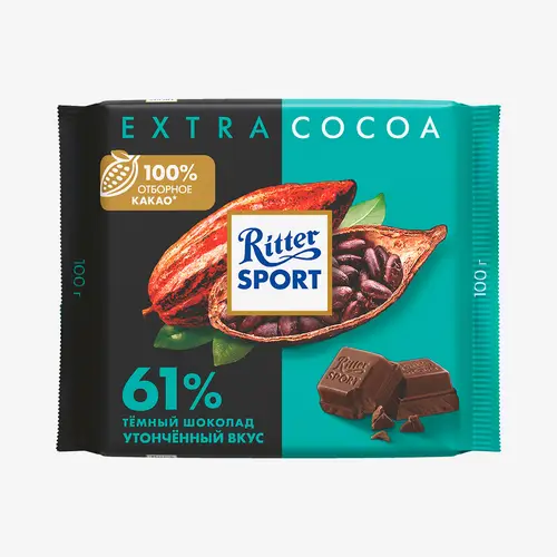 Шоколад Ritter Sport темный 61% 100 г